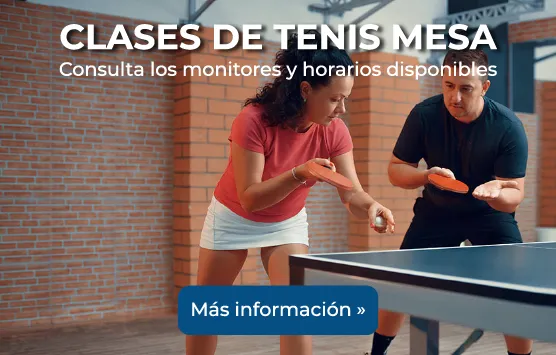 Apúntate a clases de tenis mesa con monitores profesionales